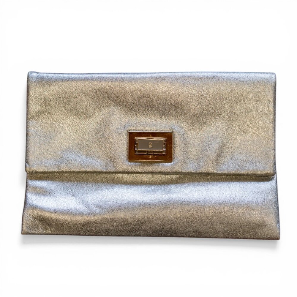 Anya Hindmarch Metallic Silver Clutch